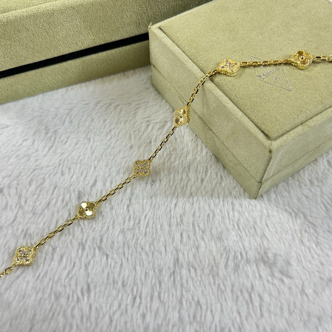 [ECHO ]CLOVER 6 MOTIF DIAMOND LASER BRACELET