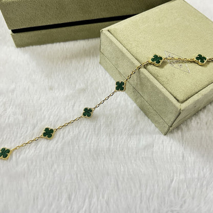[ECHO ]CLOVER 6 MOTIF MALACHITE BRACELET