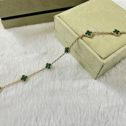 [ECHO ]CLOVER 6 MOTIF MALACHITE BRACELET