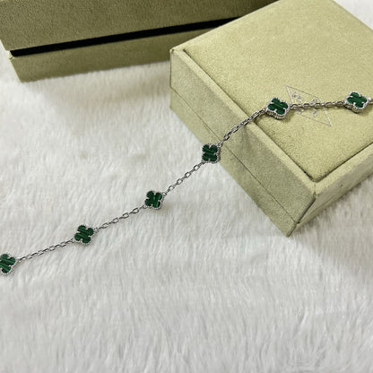 [ECHO ]CLOVER 6 MOTIF MALACHITE BRACELET
