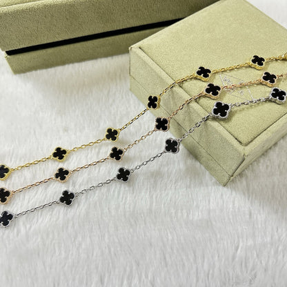[ECHO ]CLOVER 6 MOTIF  ONYXS BRACELET