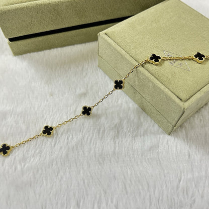 [ECHO ]CLOVER 6 MOTIF  ONYXS BRACELET