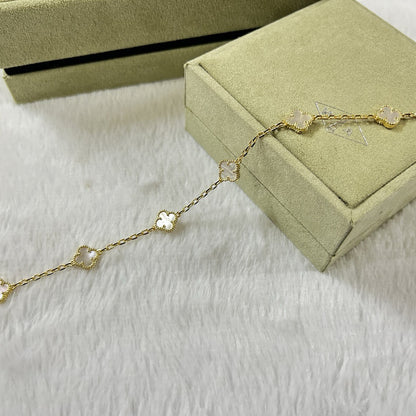 [ECHO ]CLOVER 6 MOTIF WHITE MOP BRACELET