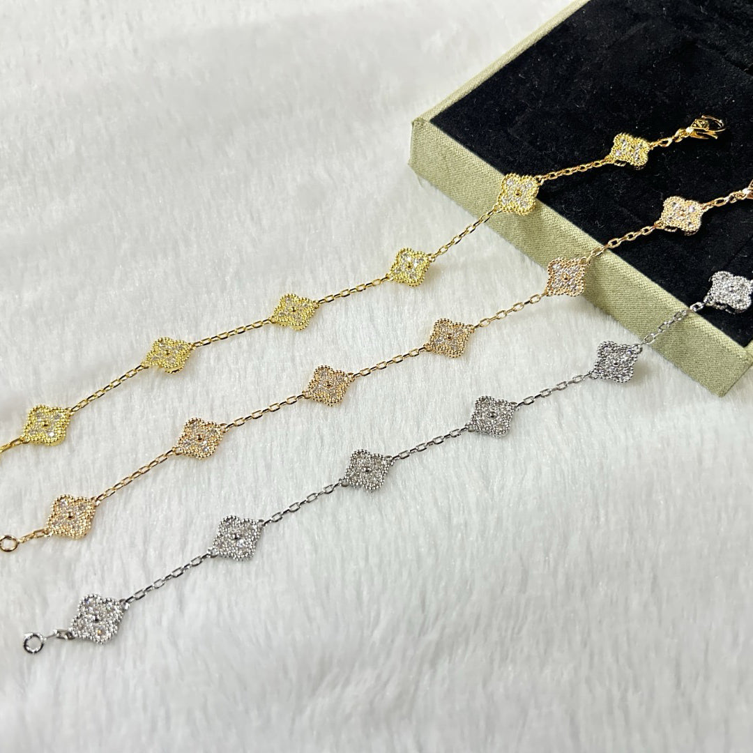 [ECHO ]CLOVER 6 MOTIF DIAMOND BRACELET