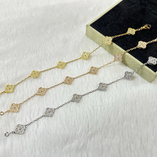 [ECHO ]CLOVER 6 MOTIF DIAMOND BRACELET