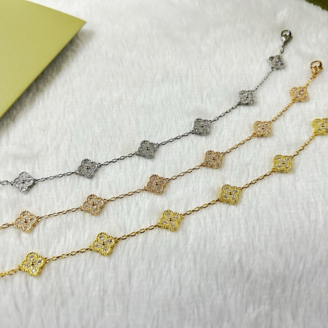 [ECHO ]CLOVER 6 MOTIF DIAMOND BRACELET