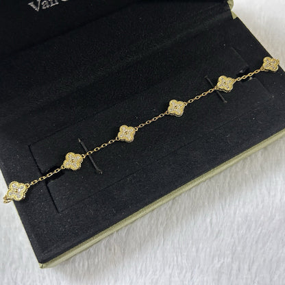 [ECHO ]CLOVER 6 MOTIF DIAMOND BRACELET