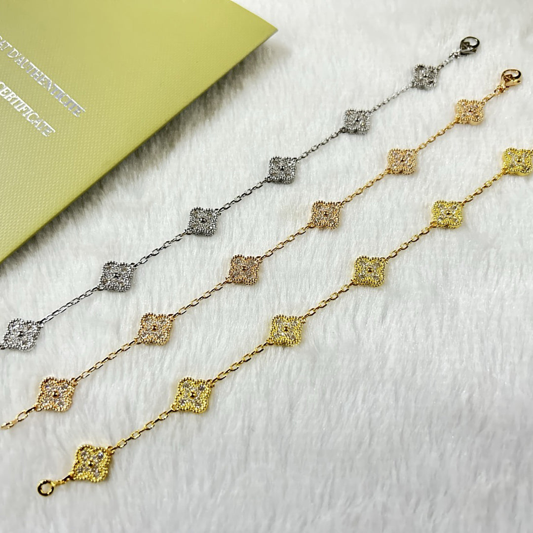 [ECHO ]CLOVER 6 MOTIF DIAMOND BRACELET