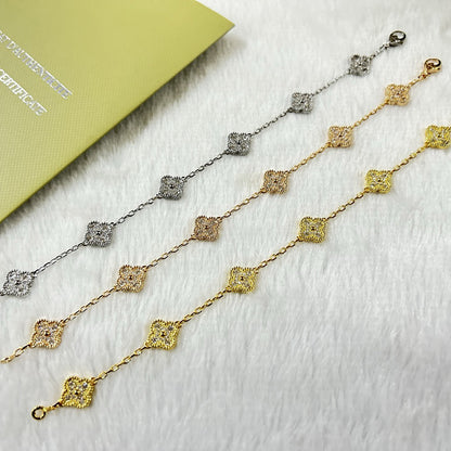 [ECHO ]CLOVER 6 MOTIF DIAMOND BRACELET