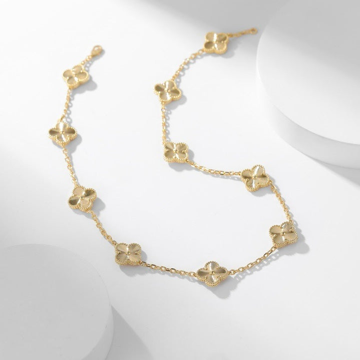 [ECHO ]CLOVER 10 MOTIFS LASER NECKLACE