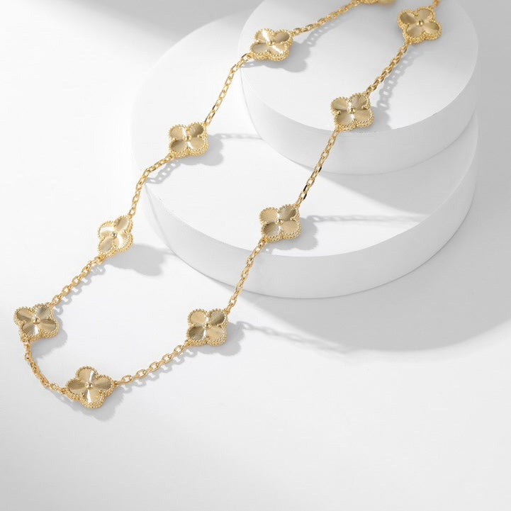 [ECHO ]CLOVER 10 MOTIFS LASER NECKLACE