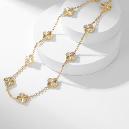 [ECHO ]CLOVER 10 MOTIFS LASER NECKLACE