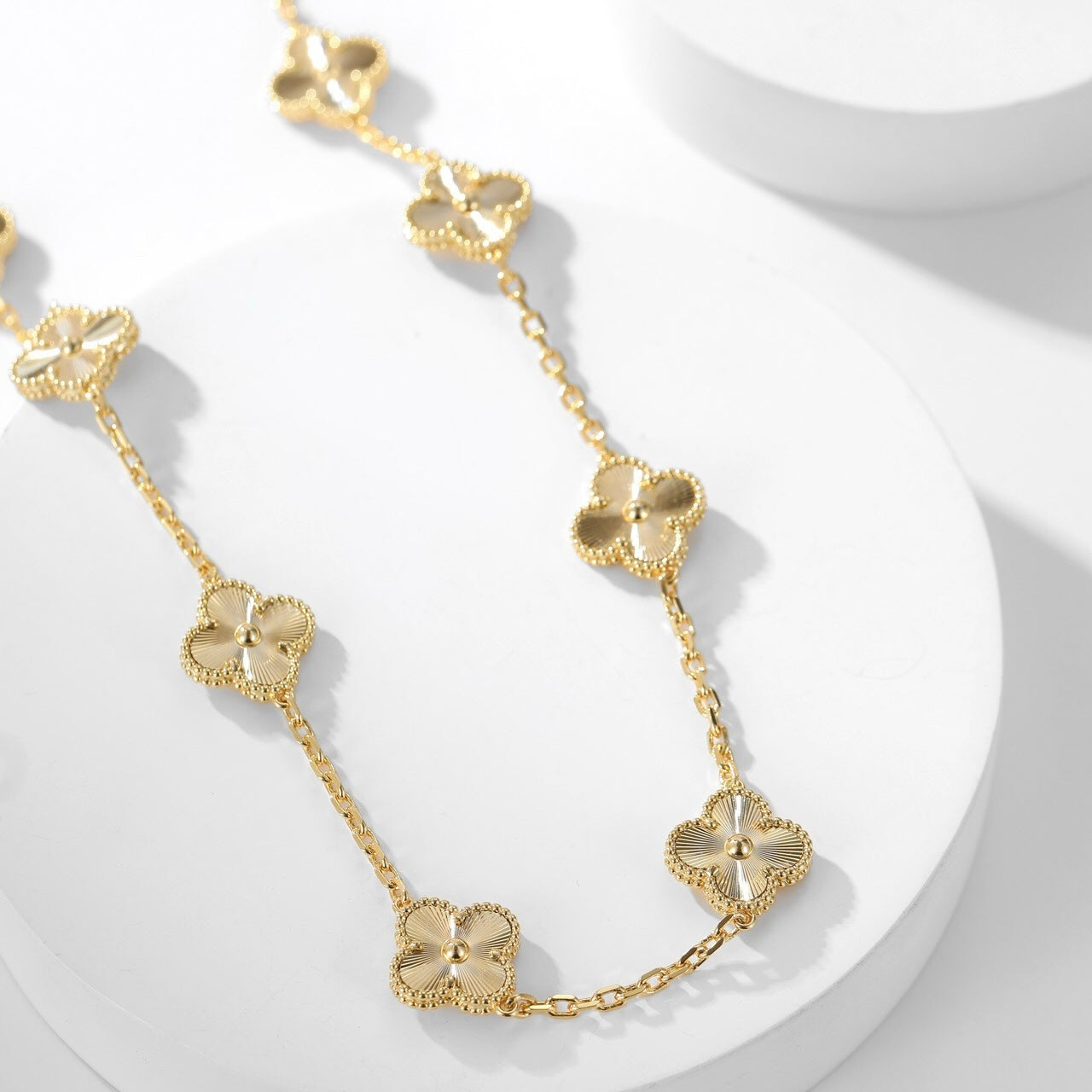 [ECHO ]CLOVER 10 MOTIFS LASER NECKLACE