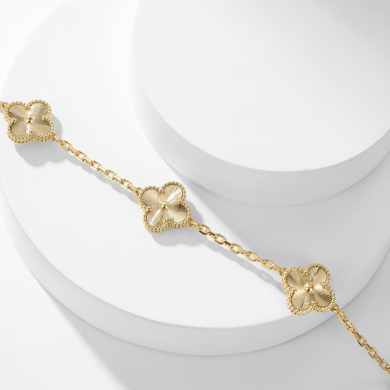 [ECHO ]CLOVER 10 MOTIFS LASER NECKLACE