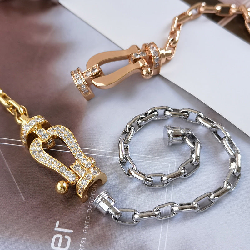 [ECHO ]FORCE LARGE HORSESHOE CLASP  METAL BRACELET