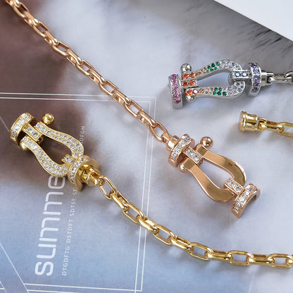 [ECHO ]FORCE LARGE HORSESHOE CLASP  METAL BRACELET