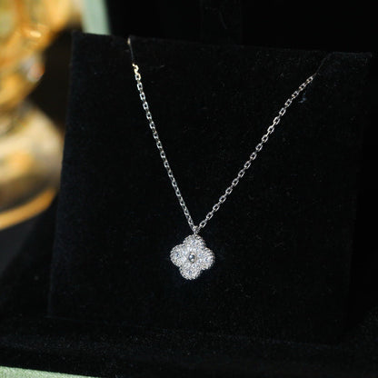 [ECHO ]CLOVER MINI 9.5MM PENDANT DIAMOND NECKLACE