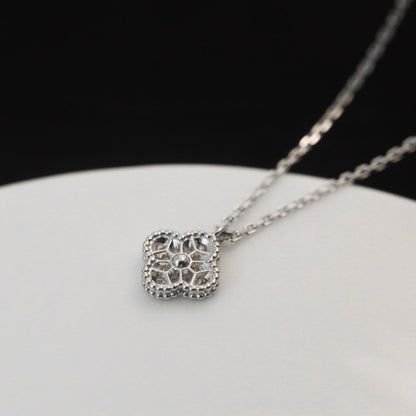 [ECHO ]CLOVER MINI 9.5MM PENDANT DIAMOND NECKLACE