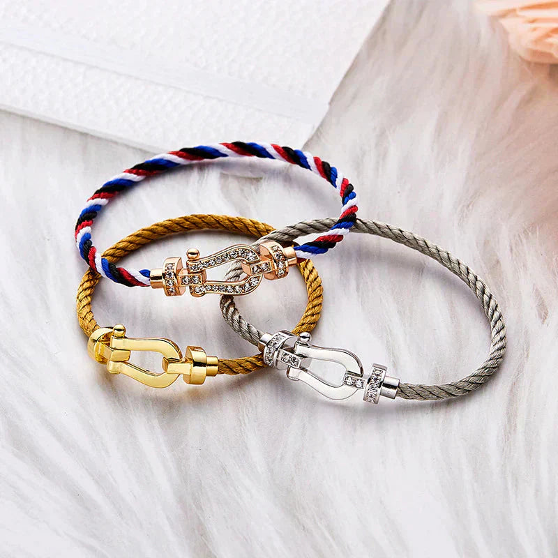 [ECHO ]FORCE LARGE HORSESHOE NO DIAMOND BRACELET GOLD