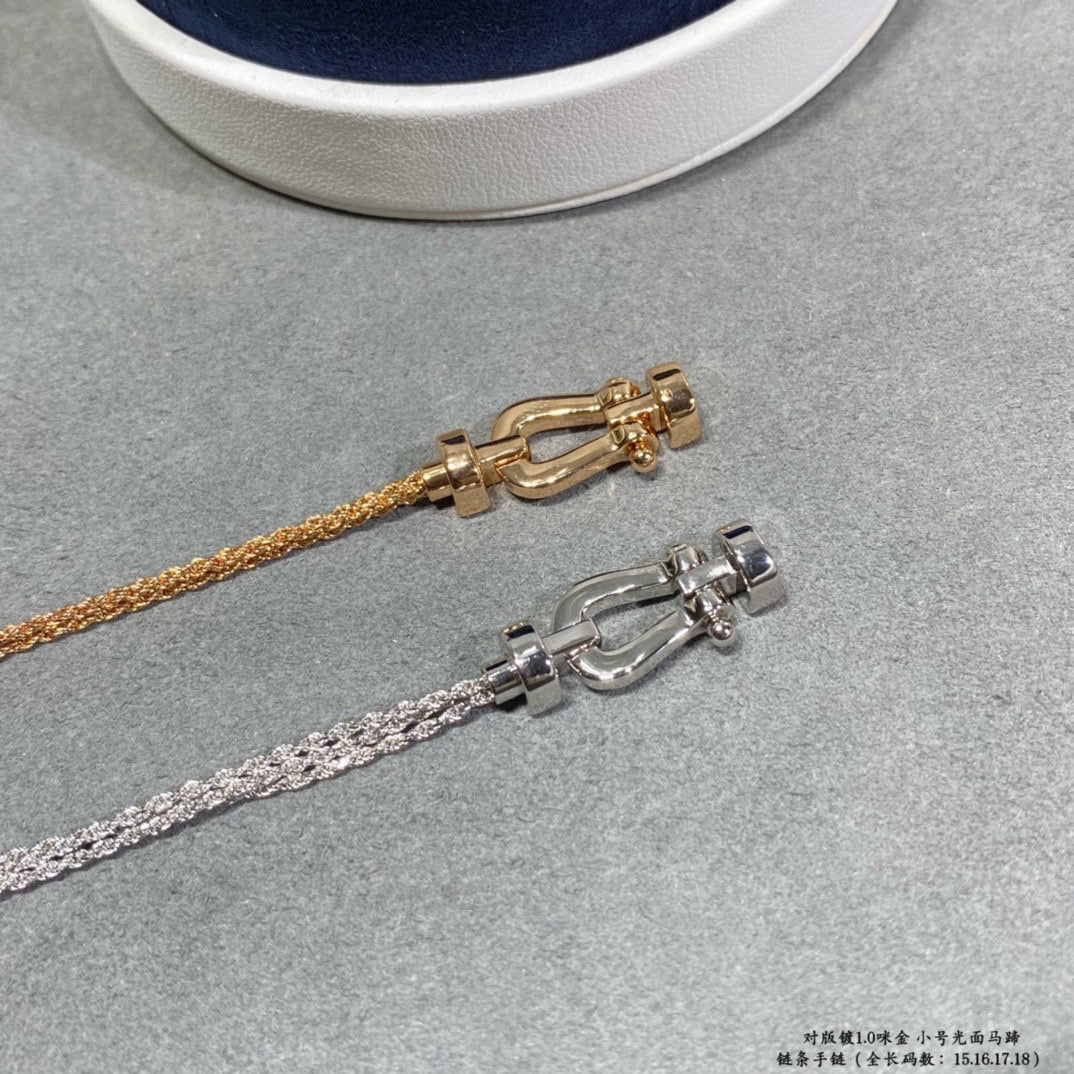 [ECHO ]FORCE SMALL HORSESHOE  DIAMOND CHAIN ROPE BRACELET