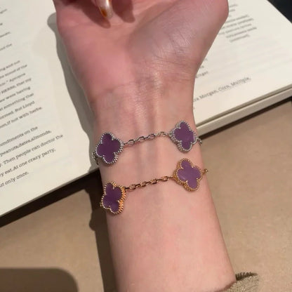 [ECHO ] CLOVER 5 MOTIF VIOLET BRACELET COLLECTION