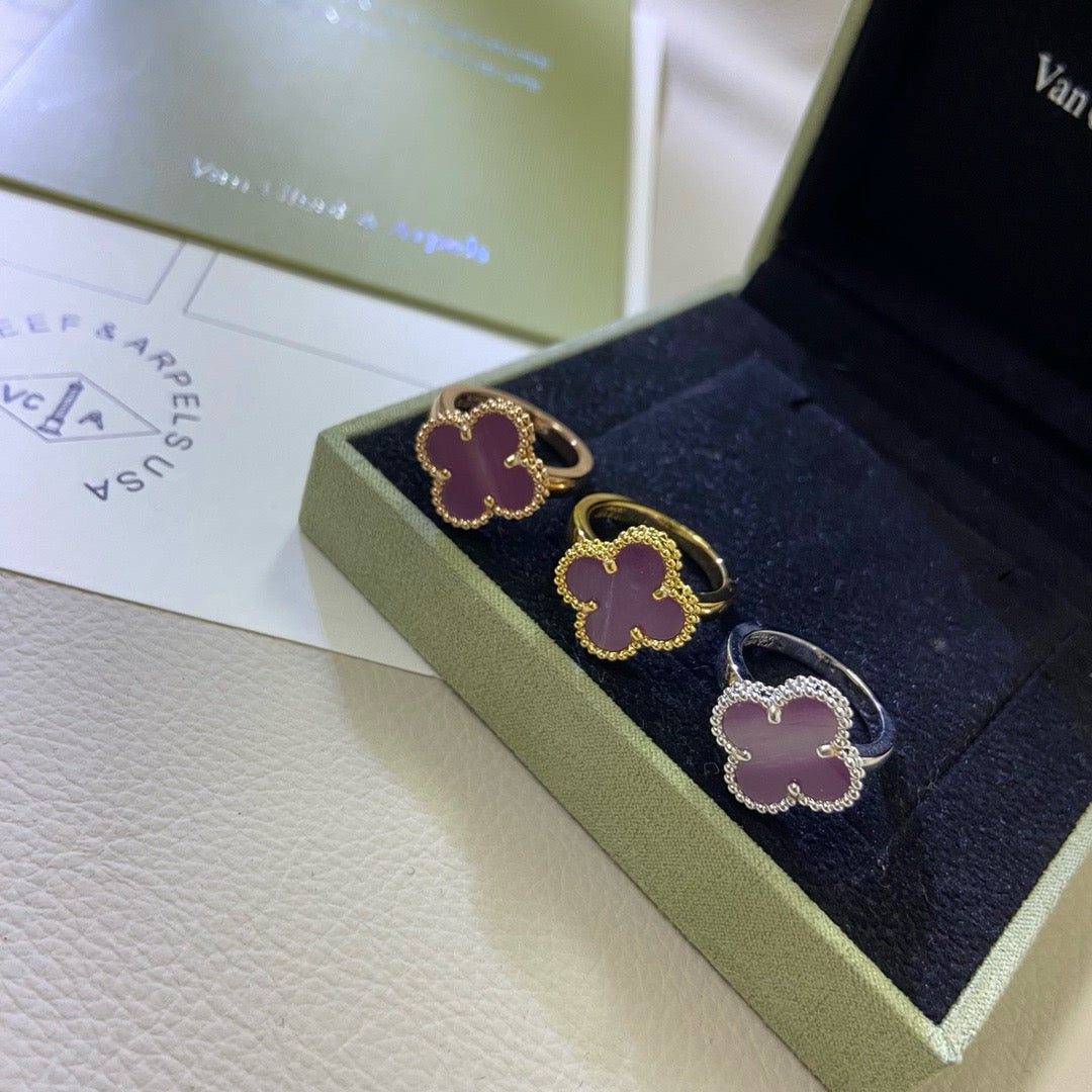 [ECHO ]CLOVER  PURPLE VIOLET RING