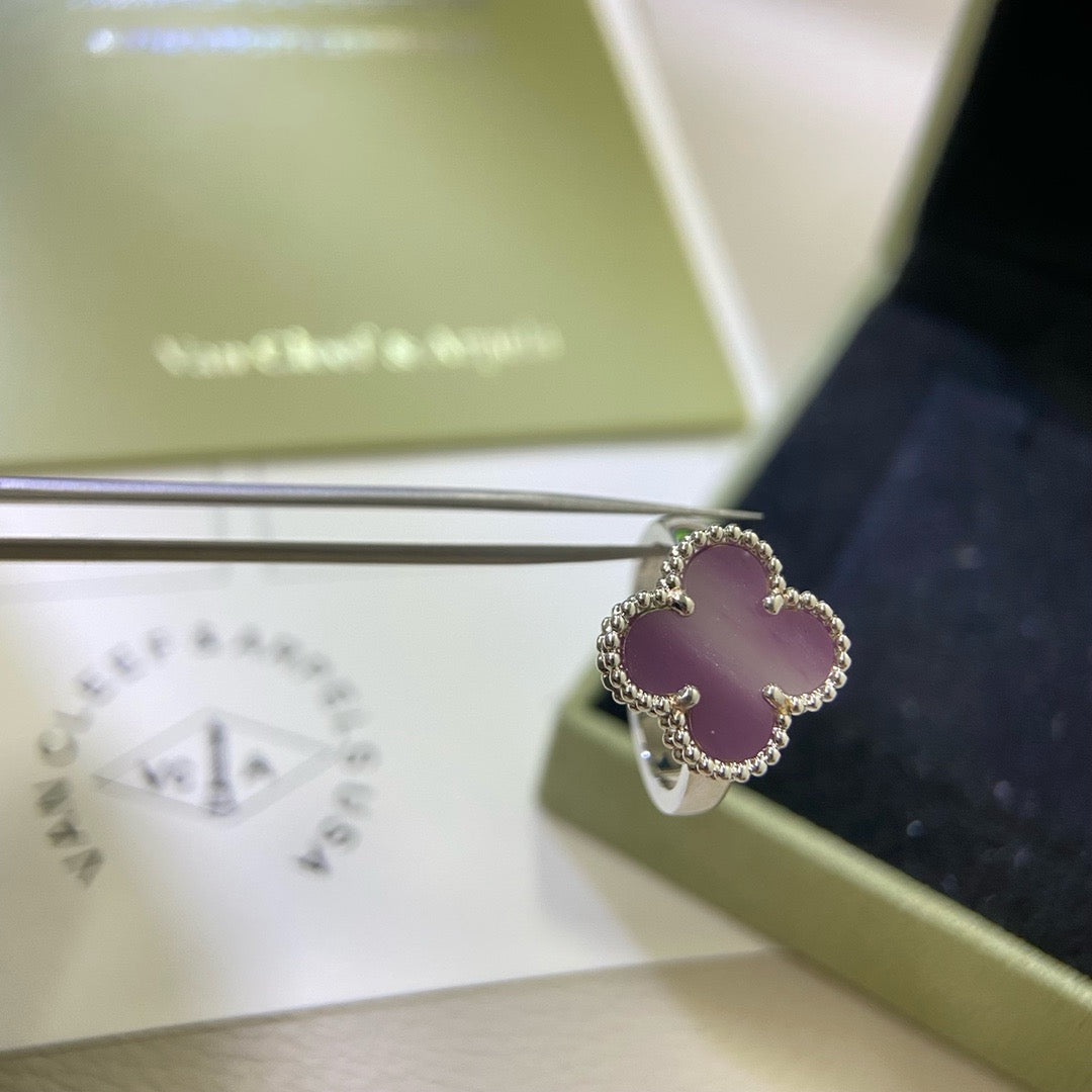 [ECHO ]CLOVER  PURPLE VIOLET RING