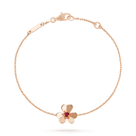 [ECHO ]FRIVOLE GOLD FLOWER PINK MALACHITE BRACELET