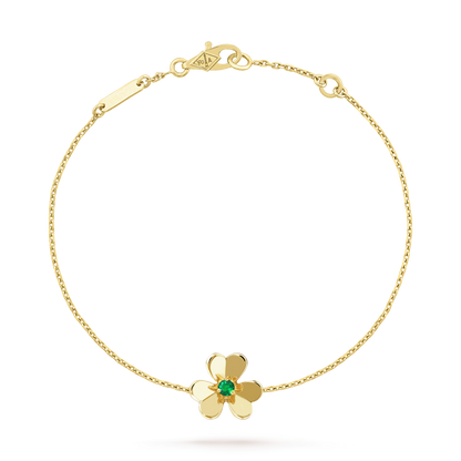 [ECHO ]FRIVOLE GOLD FLOWER PINK MALACHITE BRACELET