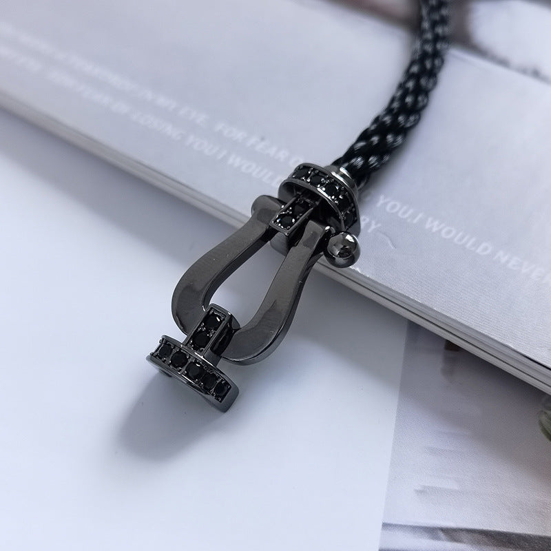 [ECHO ]FORCE LARGE SERIES HORSESHOE BLACK SAMURAI BRACELET
