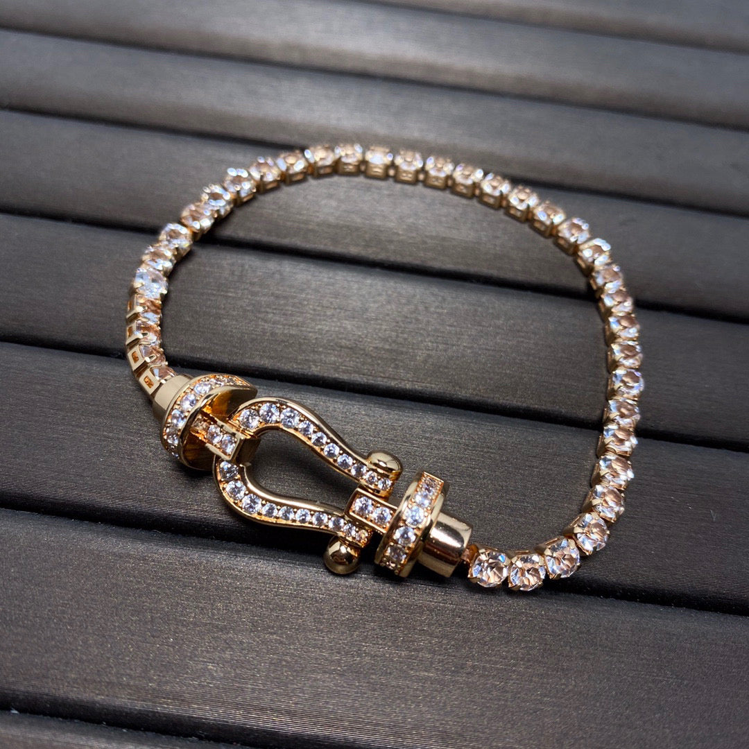 [ECHO ]FORCE  HORSESHOE  DIAMOND TENNIS BRACELET