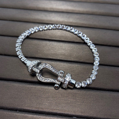 [ECHO ]FORCE  HORSESHOE  DIAMOND TENNIS BRACELET