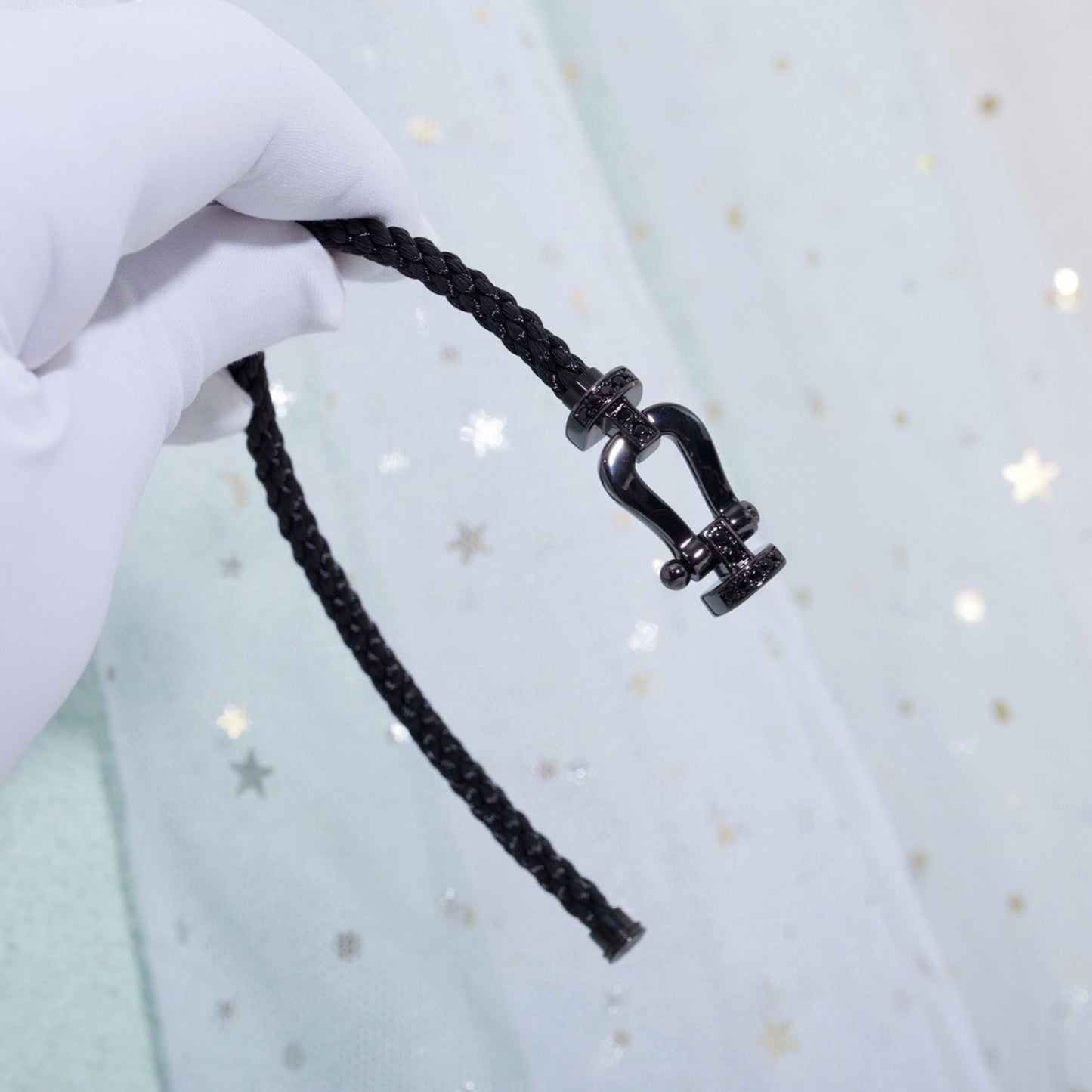 [ECHO ]FORCE LARGE SERIES HORSESHOE BLACK SAMURAI BRACELET