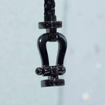 [ECHO ]FORCE LARGE SERIES HORSESHOE BLACK SAMURAI BRACELET