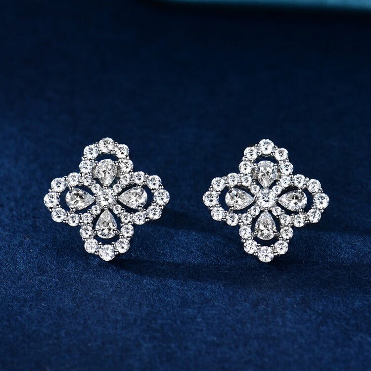 [ECHO ]LOOP EARRINGS FULL MOTIF DIAMOND 16MM