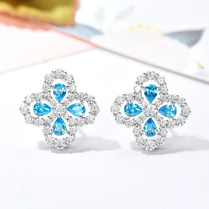 [ECHO ]LOOP EARRINGS FULL MOTIF DIAMOND 16MM