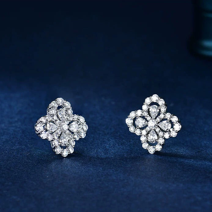 [ECHO ]LOOP EARRINGS FULL MOTIF DIAMOND 16MM