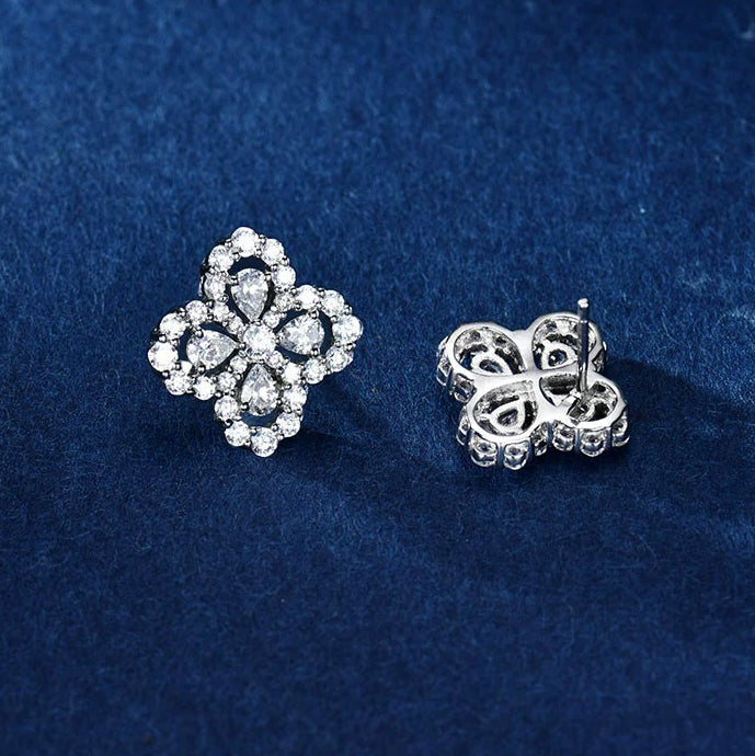 [ECHO ]LOOP EARRINGS FULL MOTIF DIAMOND 16MM