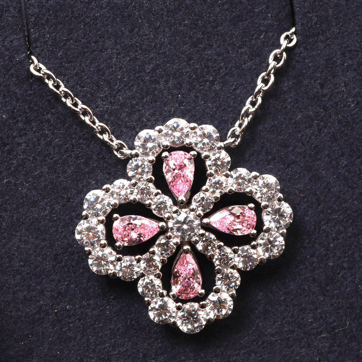 [ECHO ]LOOP NECKLACE FULL MOTIF DIAMOND 16MM MULTIPLE COLORS