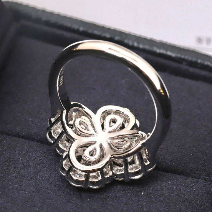 [ECHO ]LOOP RING FULL MOTIF DIAMOND 16MM SILVE