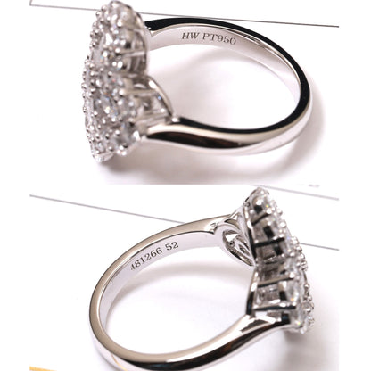 [ECHO ]LOOP RING FULL MOTIF DIAMOND 16MM SILVE