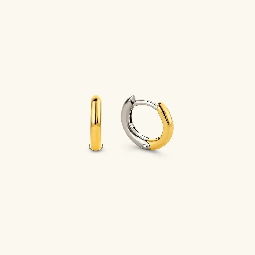 [Echo Fine]Ingrid Two Tone Hoop Earring