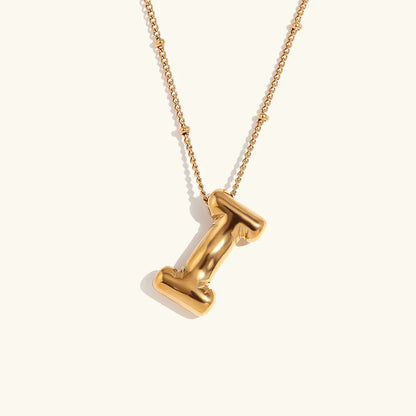 [Echo Fine]Balloon Gold Initial Necklace