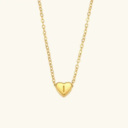 [Echo Fine]Heart Initial Gold Necklace