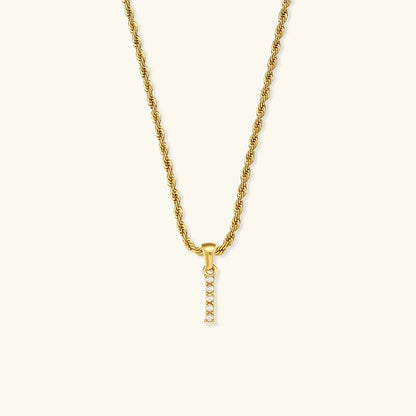 [Echo Fine]Elodie Initial Letter Pearl Necklace