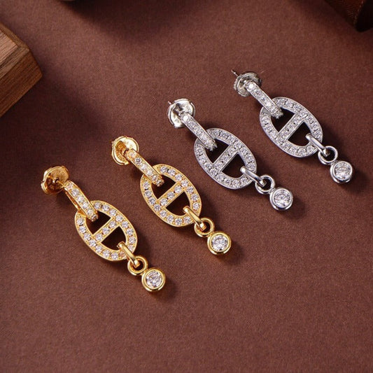 [ECHO ]HM CHAINE DIAMOND EARRINGS