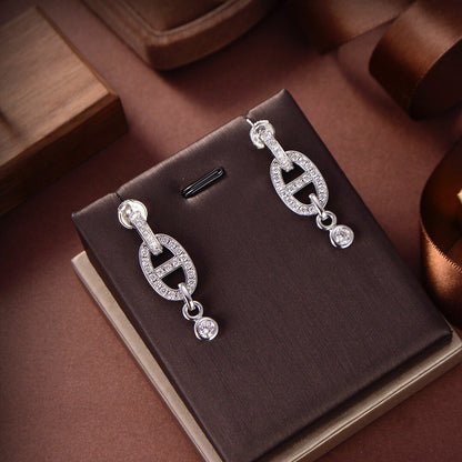 [ECHO ]HM CHAINE DIAMOND EARRINGS