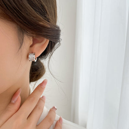[ECHO ]ZERO 1 DIAMOND PAVED EARRINGS