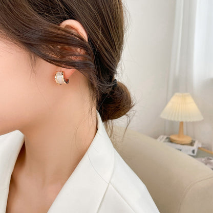 [ECHO ]ZERO 1 DIAMOND PAVED EARRINGS