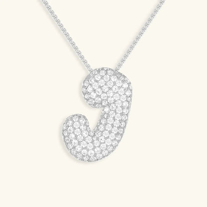 [Echo Fine]Bubble Initial Diamond Necklace